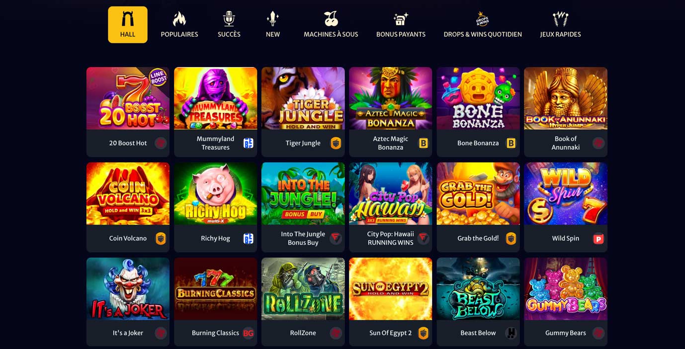 Les meilleurs jeux de casino en ligne